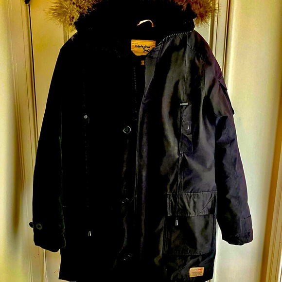 Triple 5 Underground, Ladies winter jacked with detachable fur hood. Perfect - Picture 1 of 8